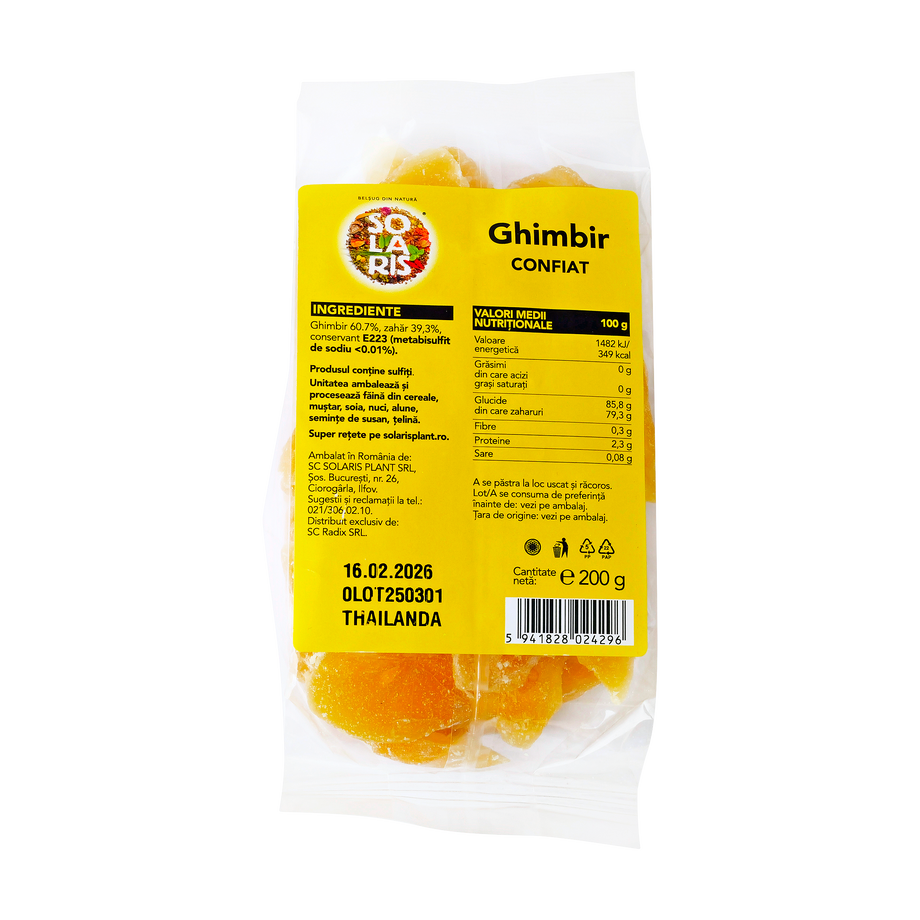 Ghimbir confiat 200 g