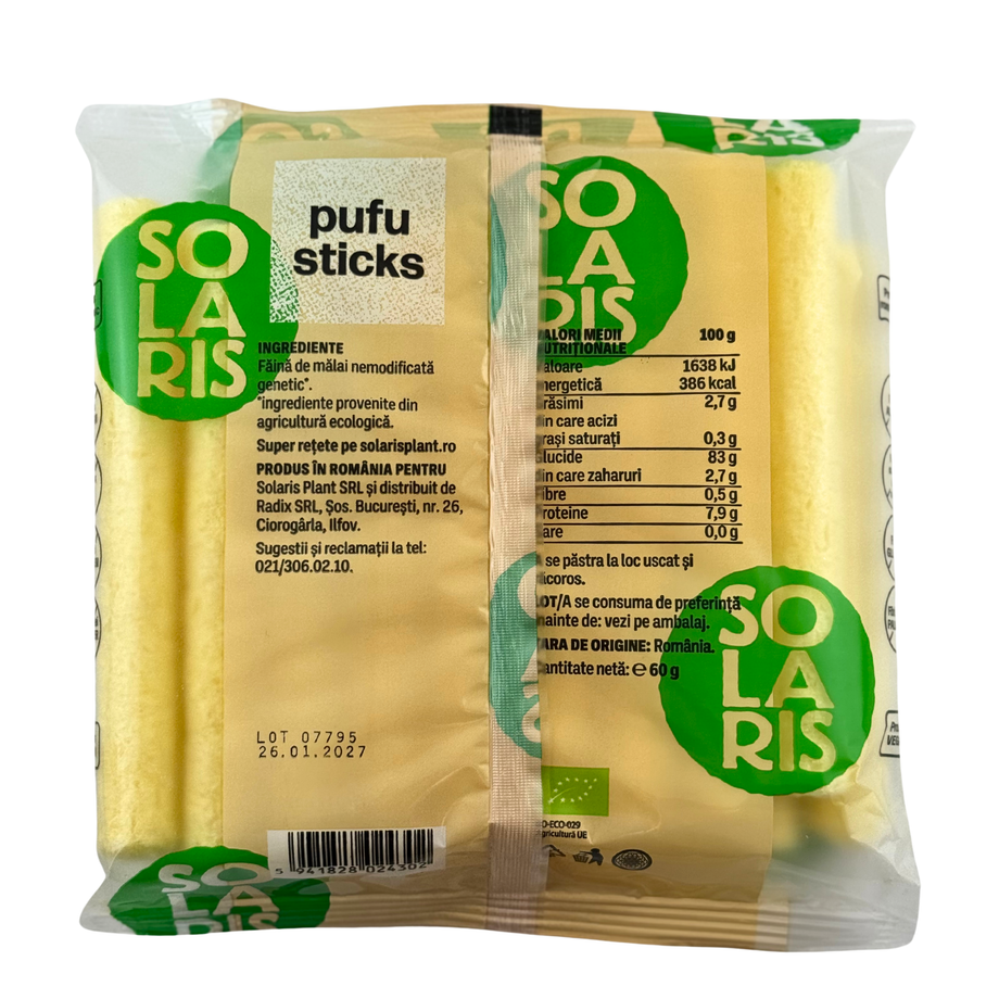 Pufuleti Pufusticks fara sare si gluten 60 g