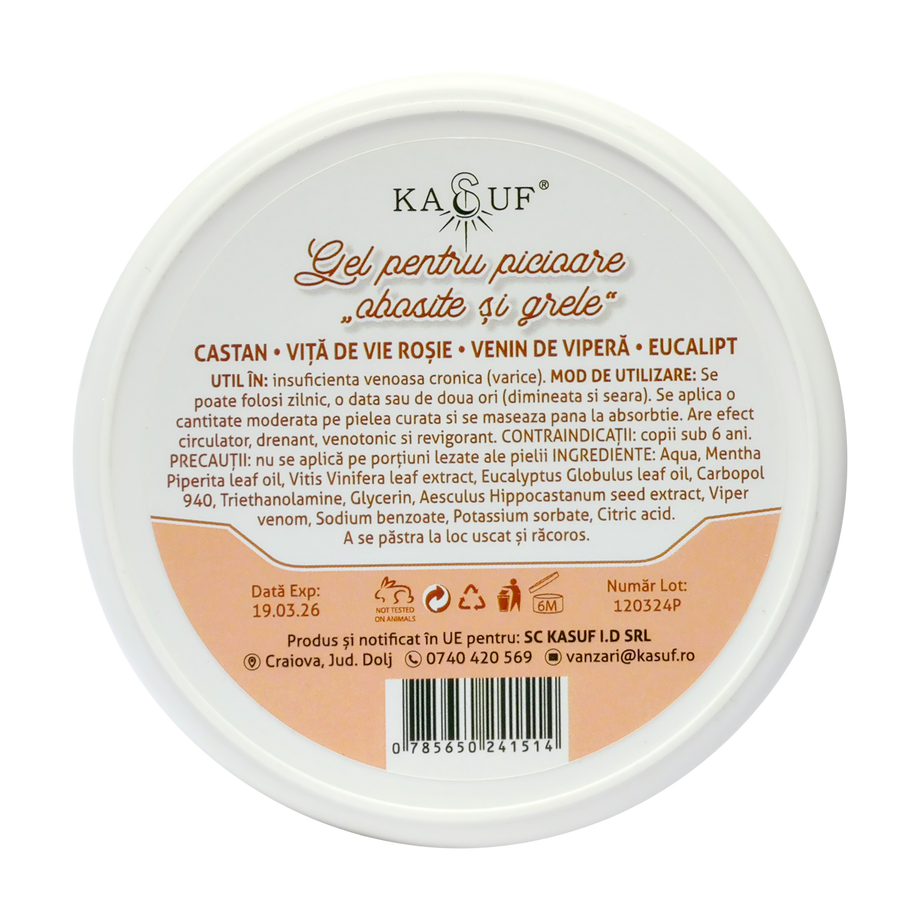 Gel pentru picioare obosite si gele 200 g