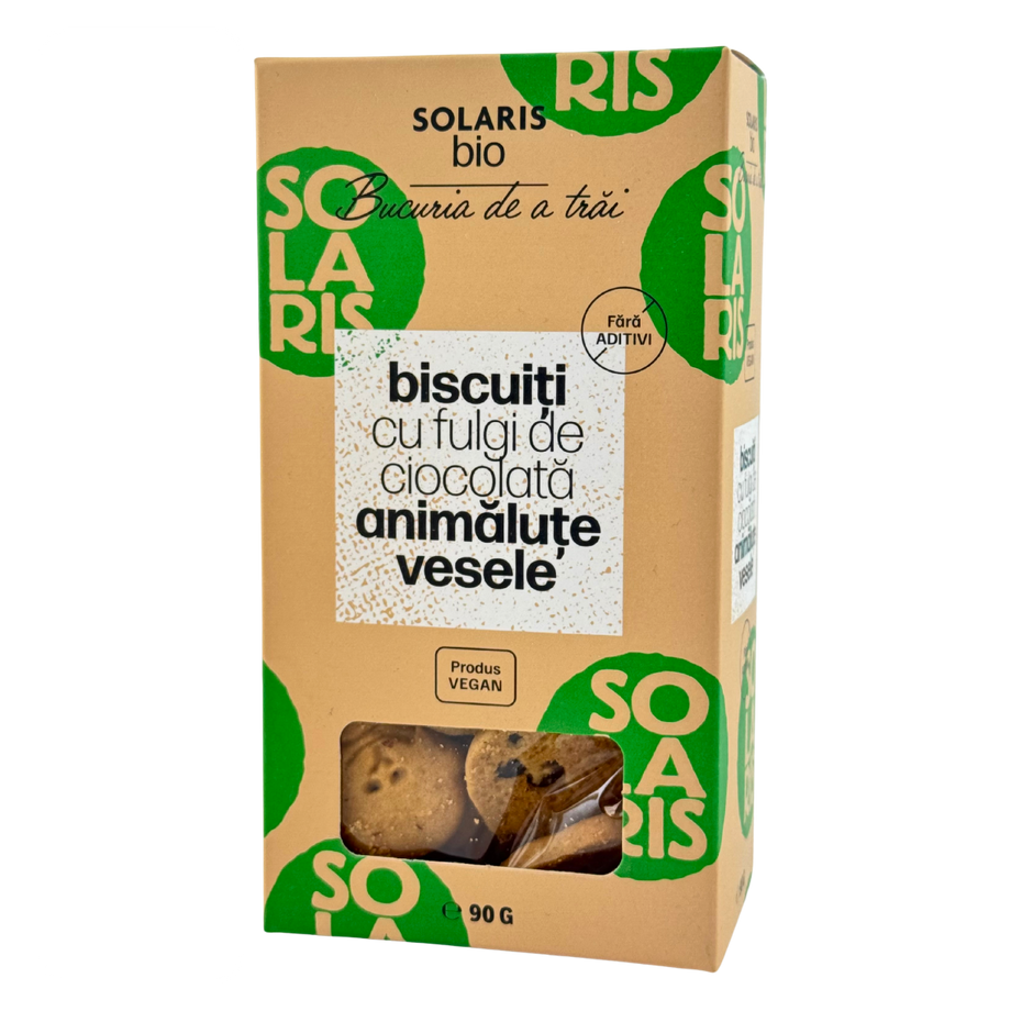 Biscuiti Animalute vesele cu fulgi de ciocolata 90 g