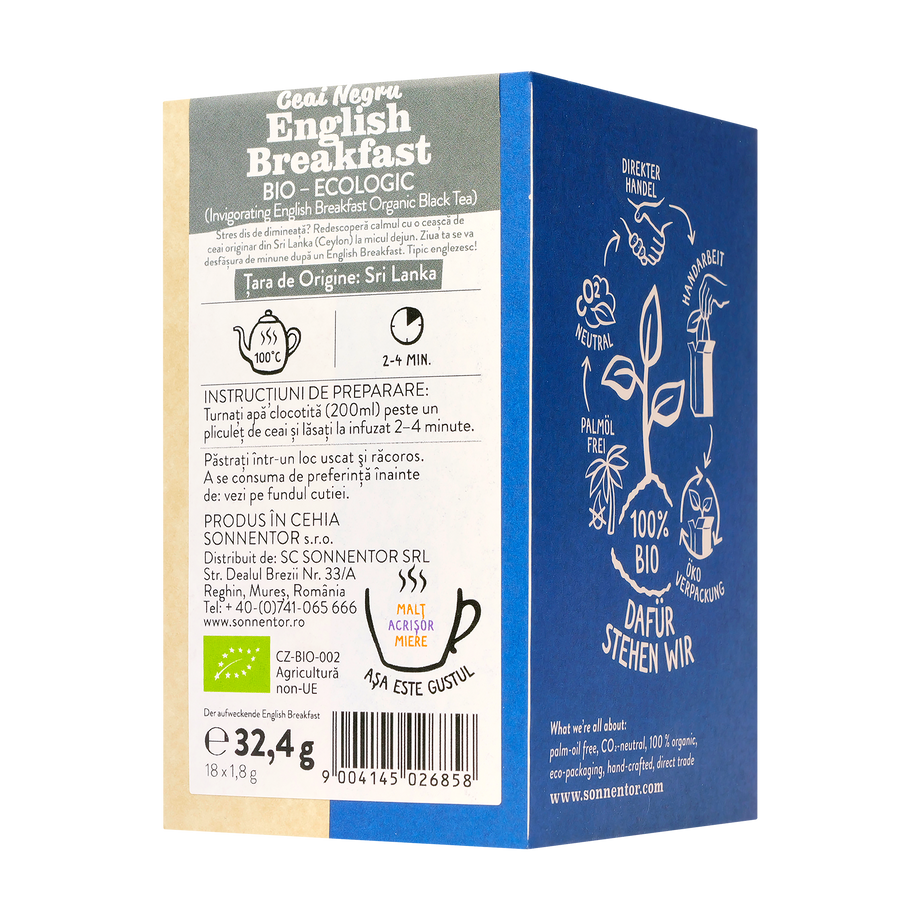 Ceai negru english breakfast 18 plicuri