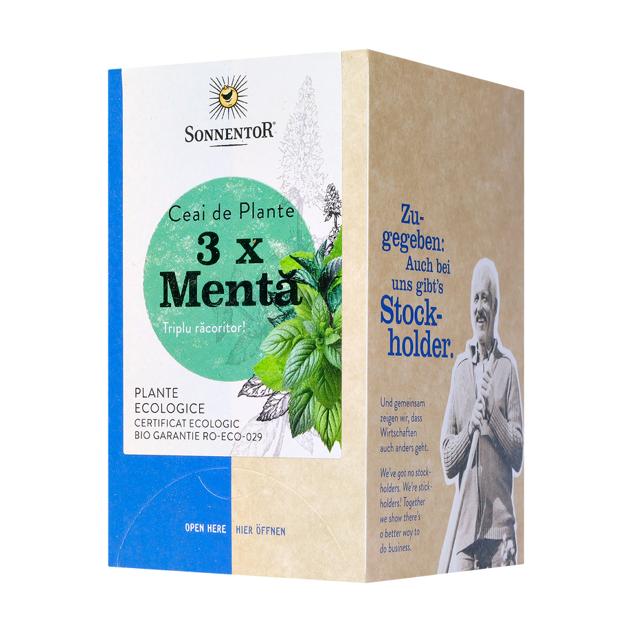 Ceai plante 3 x menta 18 plicuri