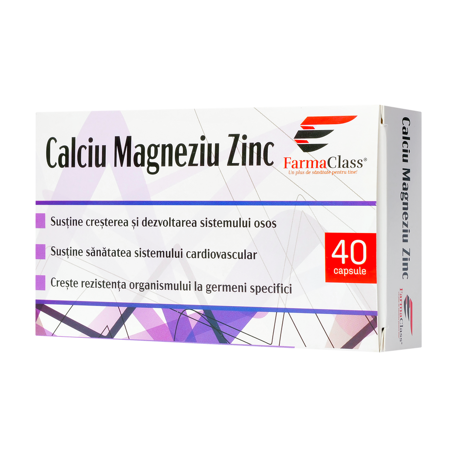 Calciu magneziu zinc 40 capsule