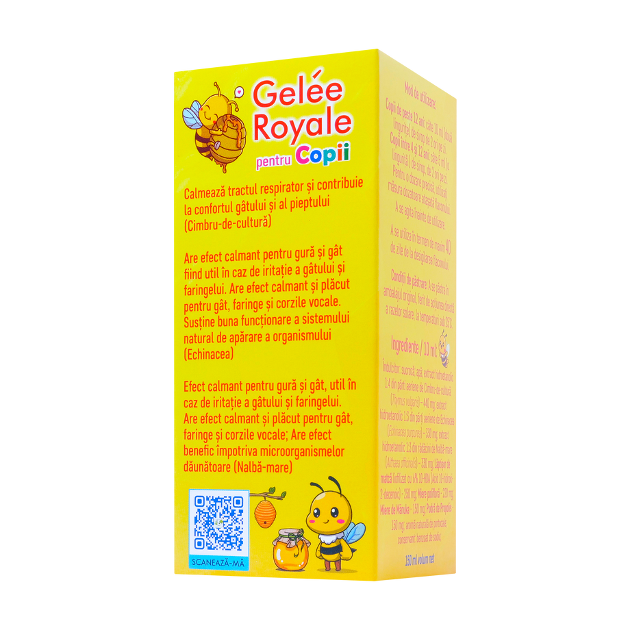 Gelee royale copii sirop cu manuka 150 ml
