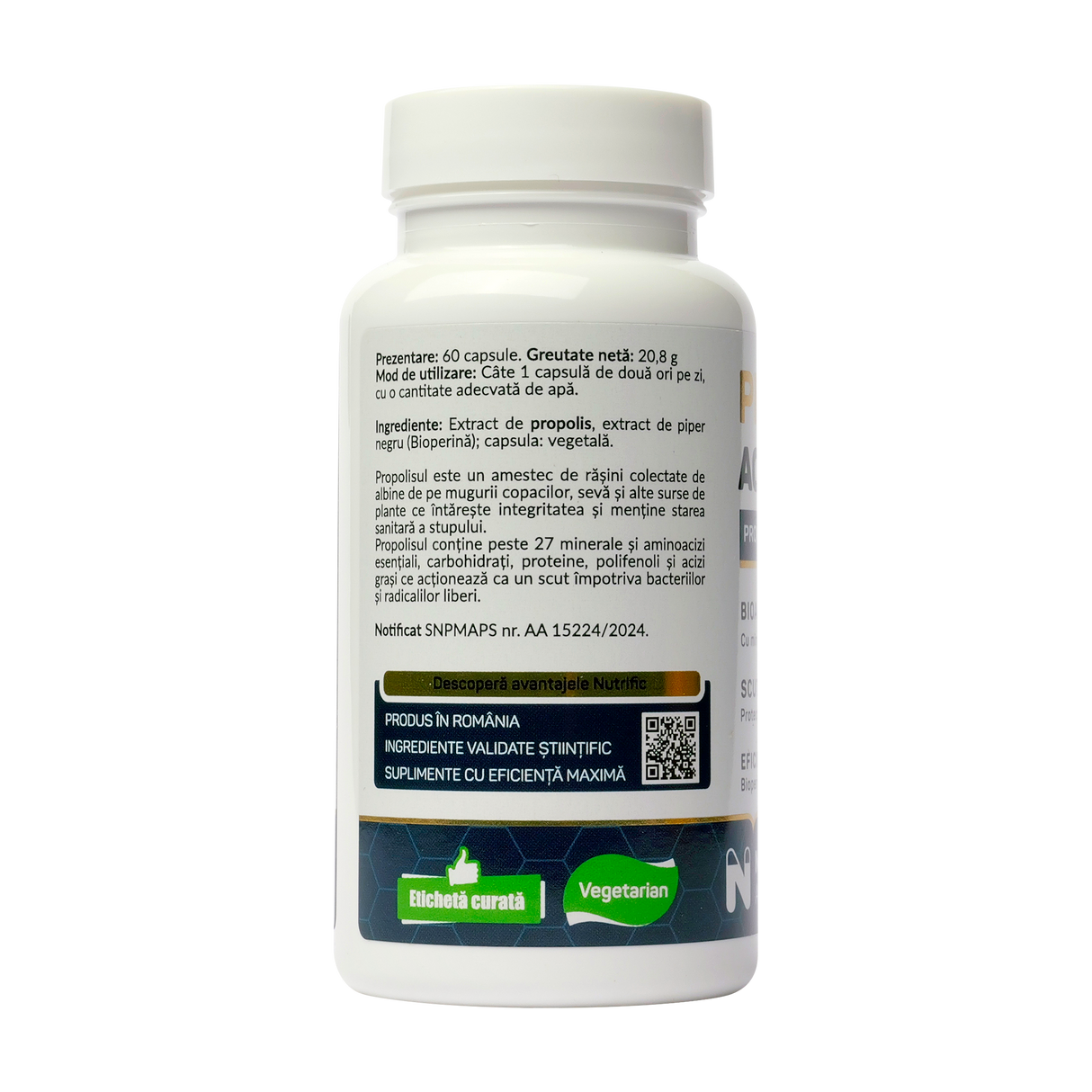 Propolis activat cu bioperina 60 capsule vegetale