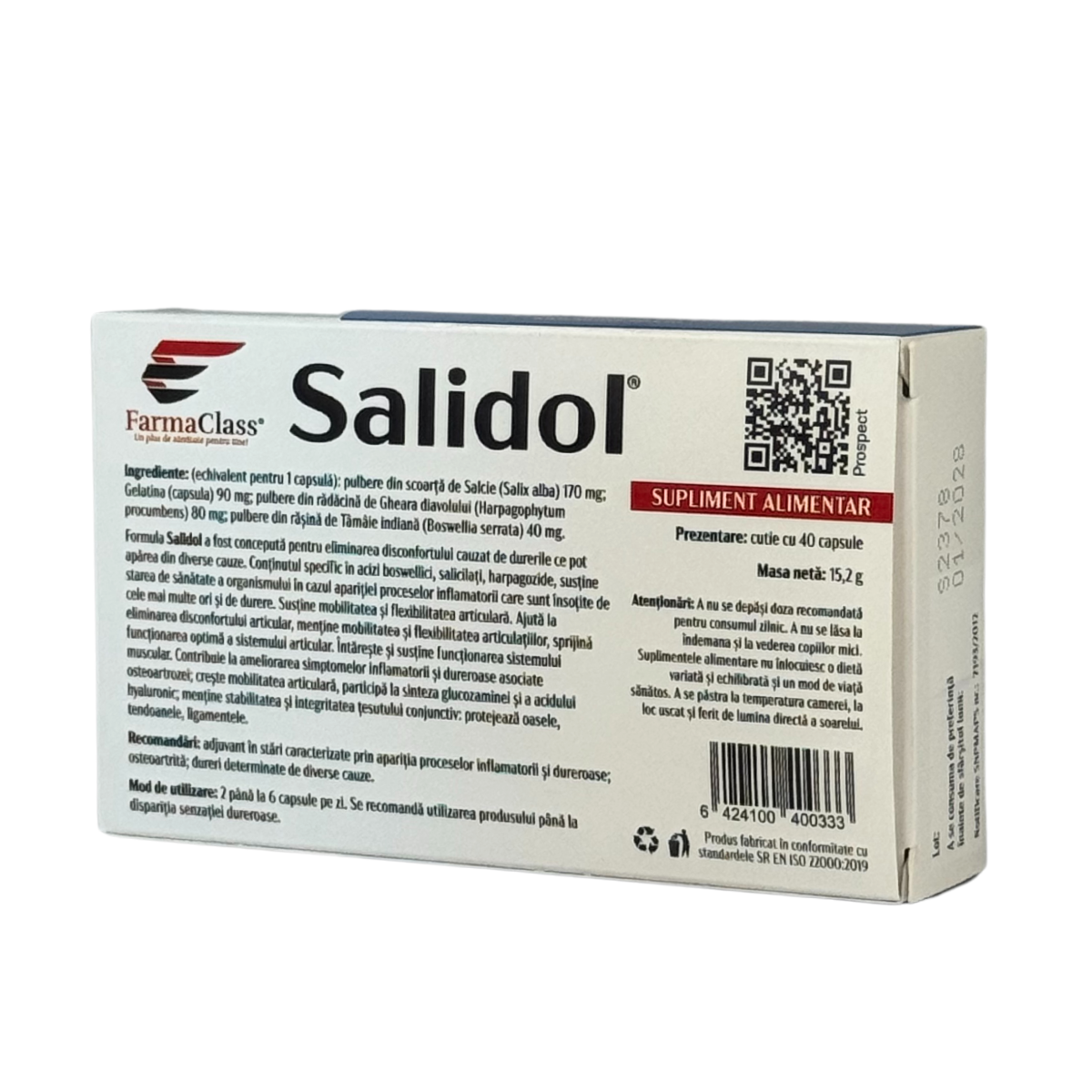 Salidol aspirina naturala 40 capsule