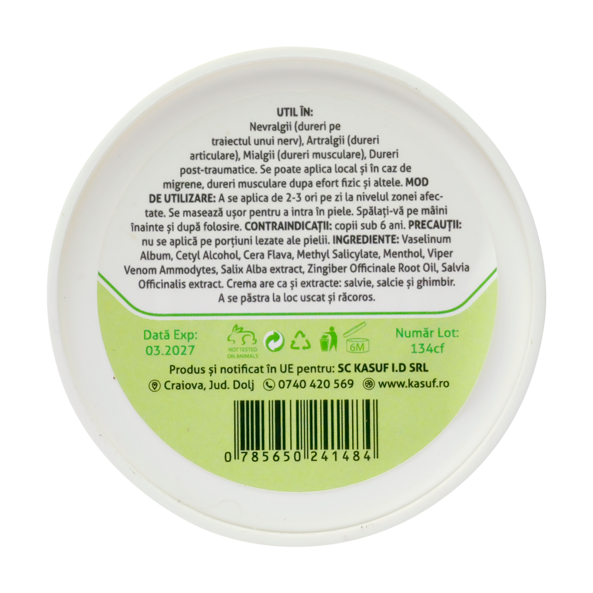 Crema forte cu venin de vipera, ghimbir, salcie, salvie 50 ml