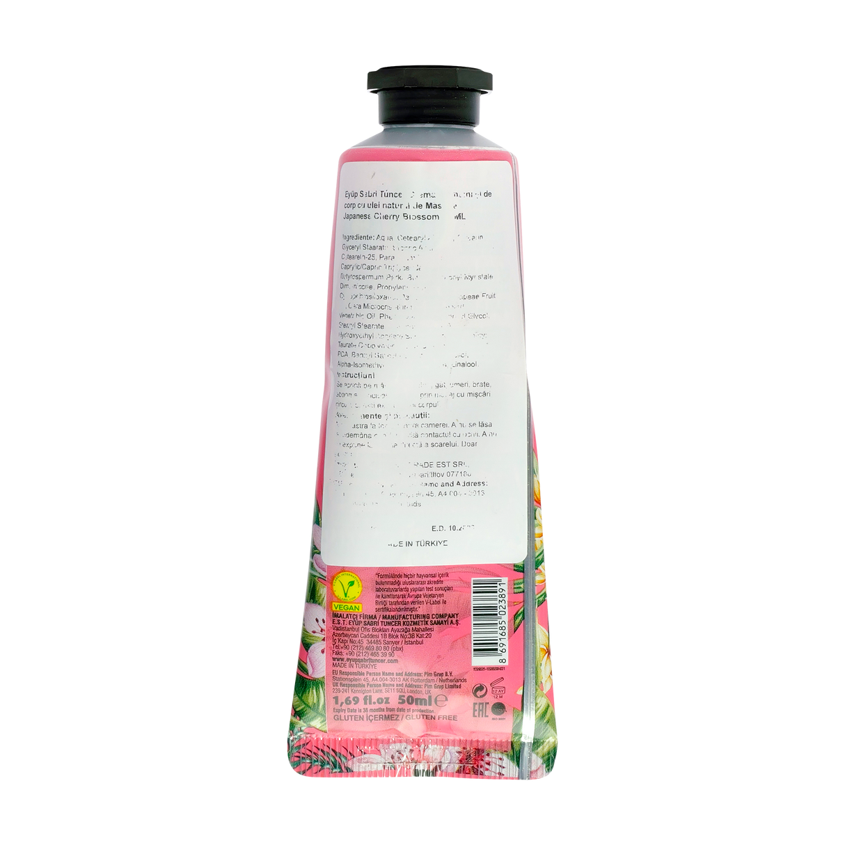 Crema de maini si corp cu Ulei de Masline Japanese Cherry Blossom 50 ml