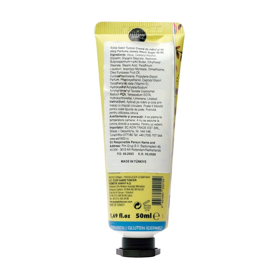 Crema de maini si corp Jewels Warm Sugar 50 ml