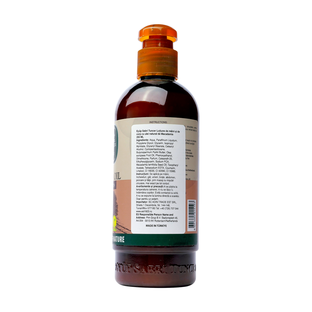 Lotiune de maini si corp cu Ulei de Macadamia 250 ml