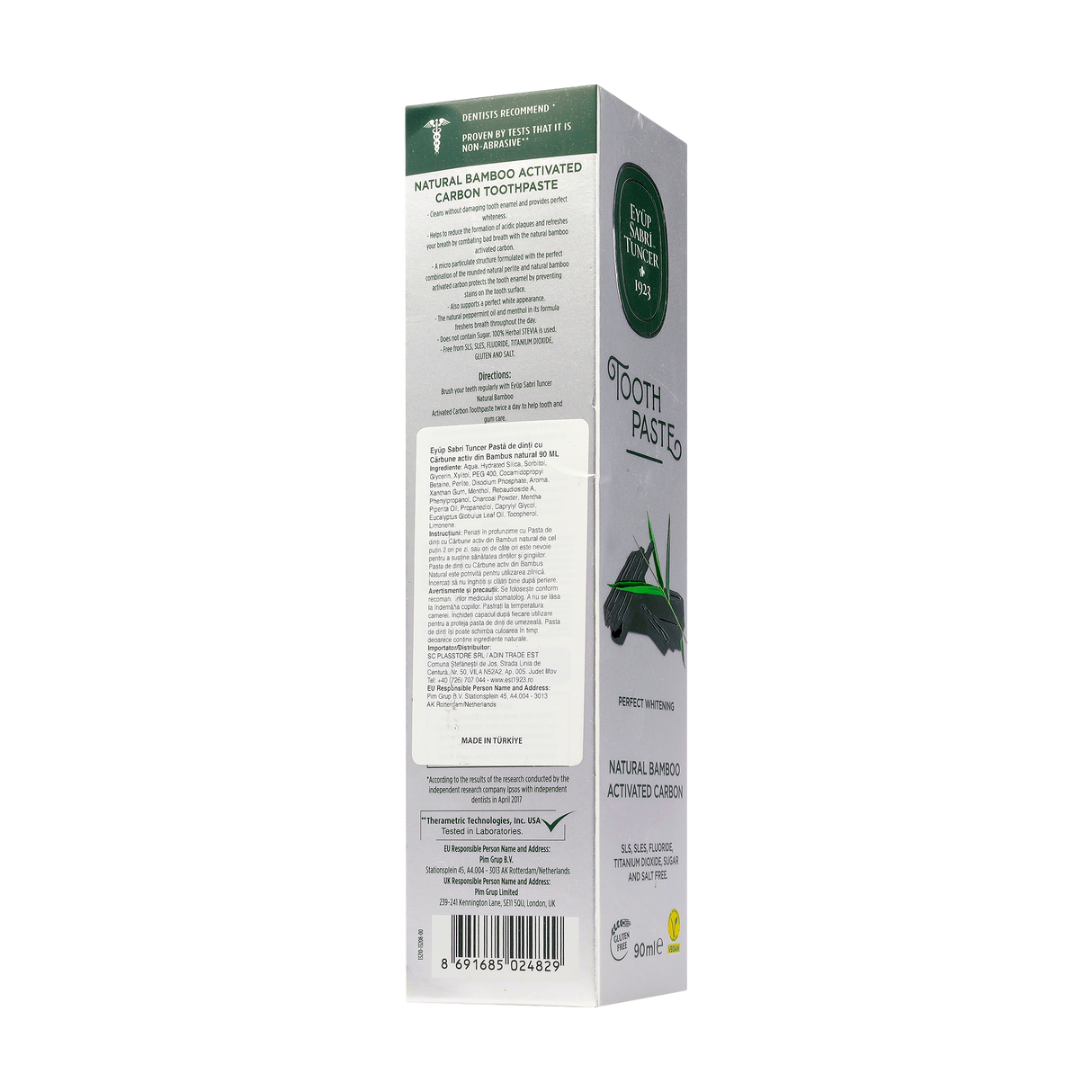 Pasta dinti cu Carbune activ din bambus natural 90 ml