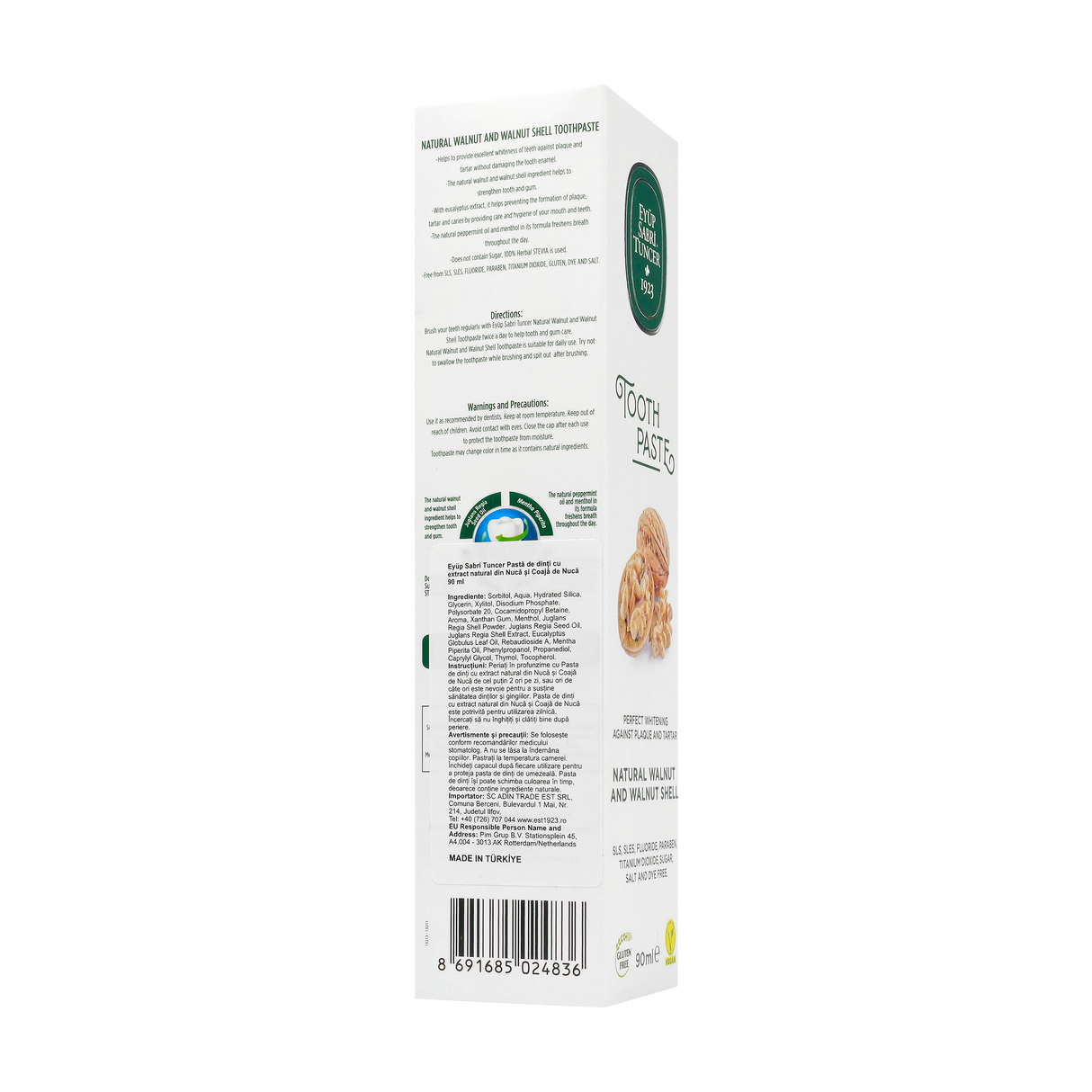 Pasta dinti cu extract din nuca si coaja de nuca 90 ml