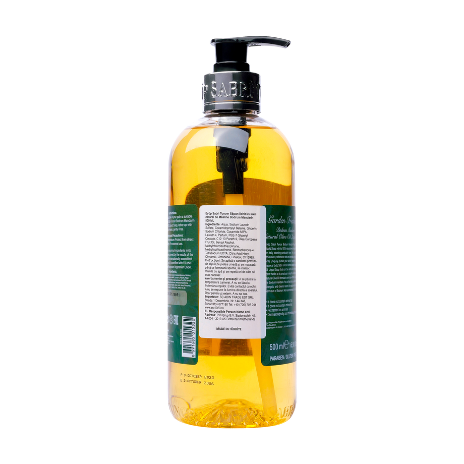 Sapun lichid Bodrum Mandarin cu ulei de masline 500 ml