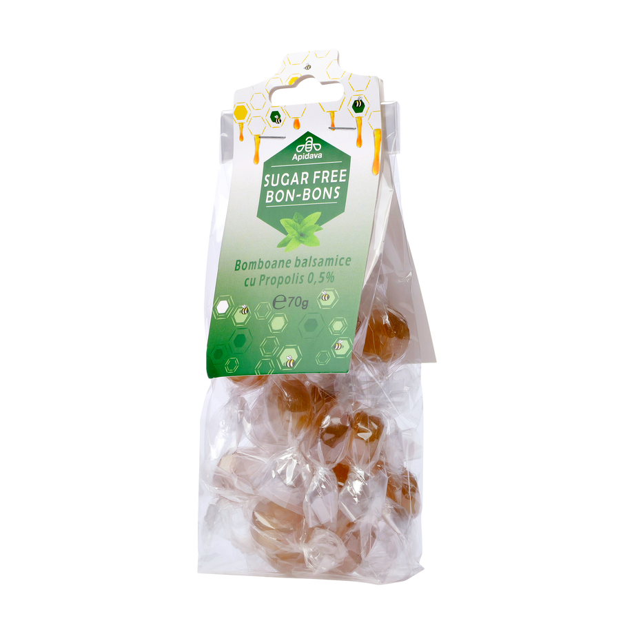 Bomboane balsamice fara zahar cu propolis 70 g
