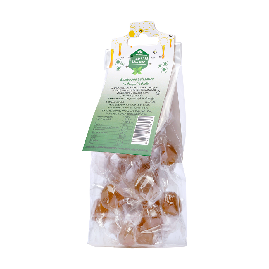 Bomboane balsamice fara zahar cu propolis 70 g