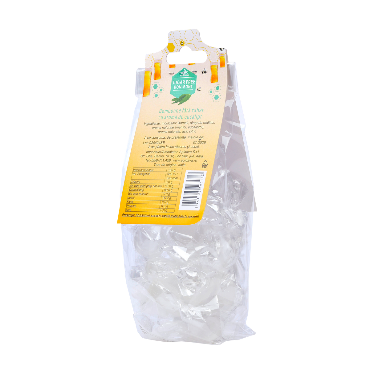 Bomboane fara zahar cu eucalipt 70 g