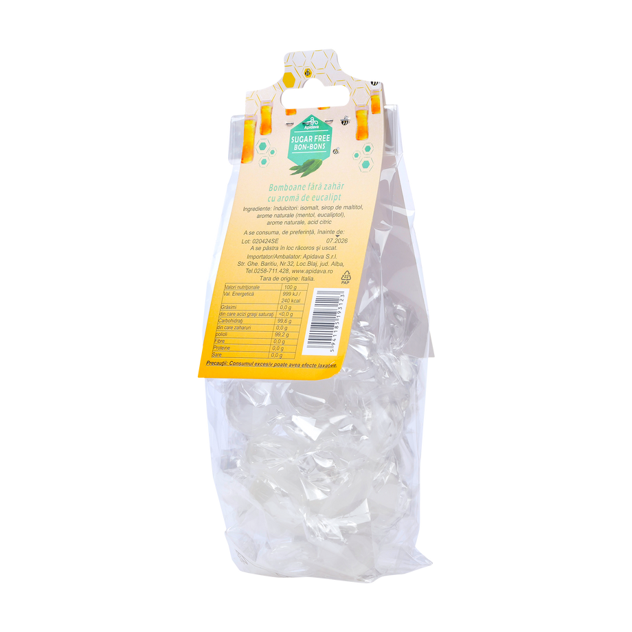 Bomboane fara zahar cu eucalipt 70 g