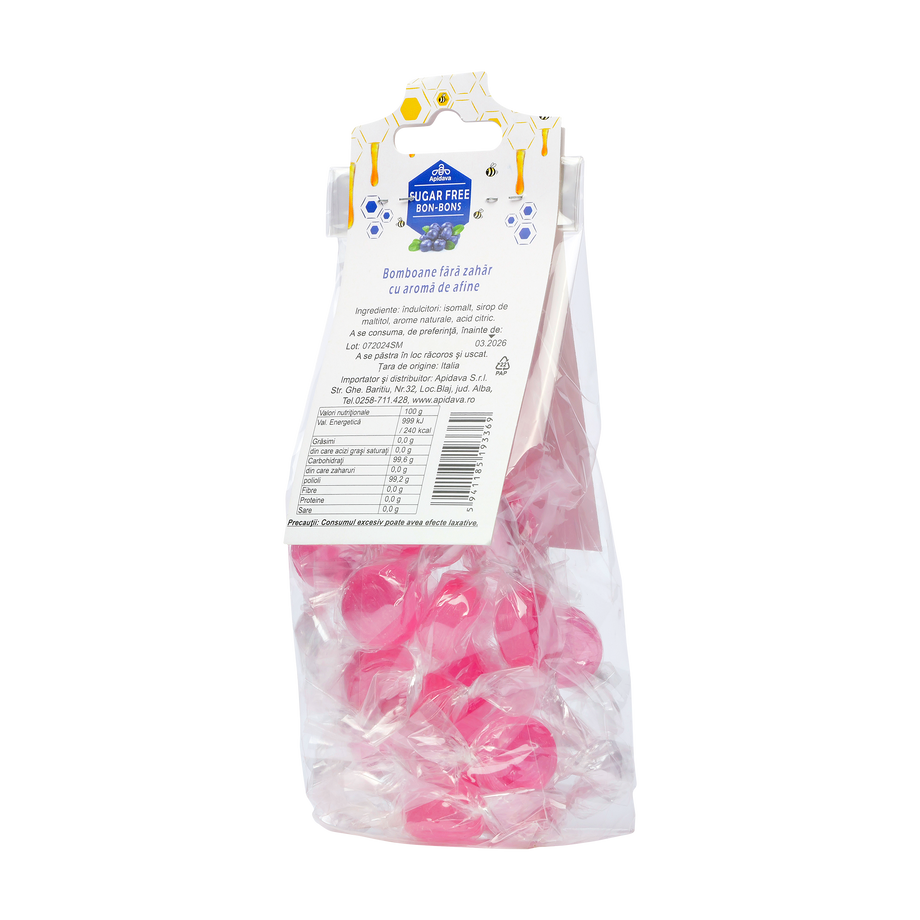 Bomboane fara zahar cu afine 70 g