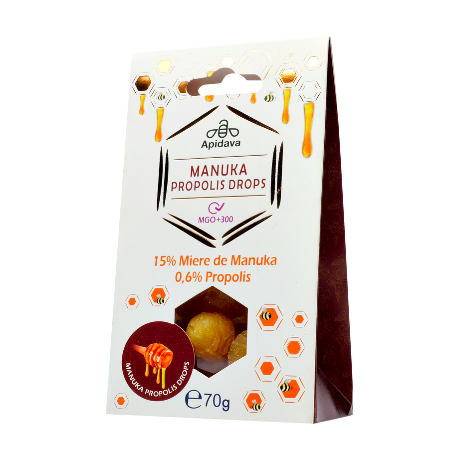 Dropsuri miere manuka si propolis 70 g