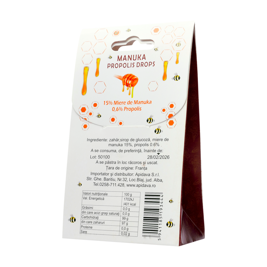 Dropsuri miere manuka si propolis 70 g