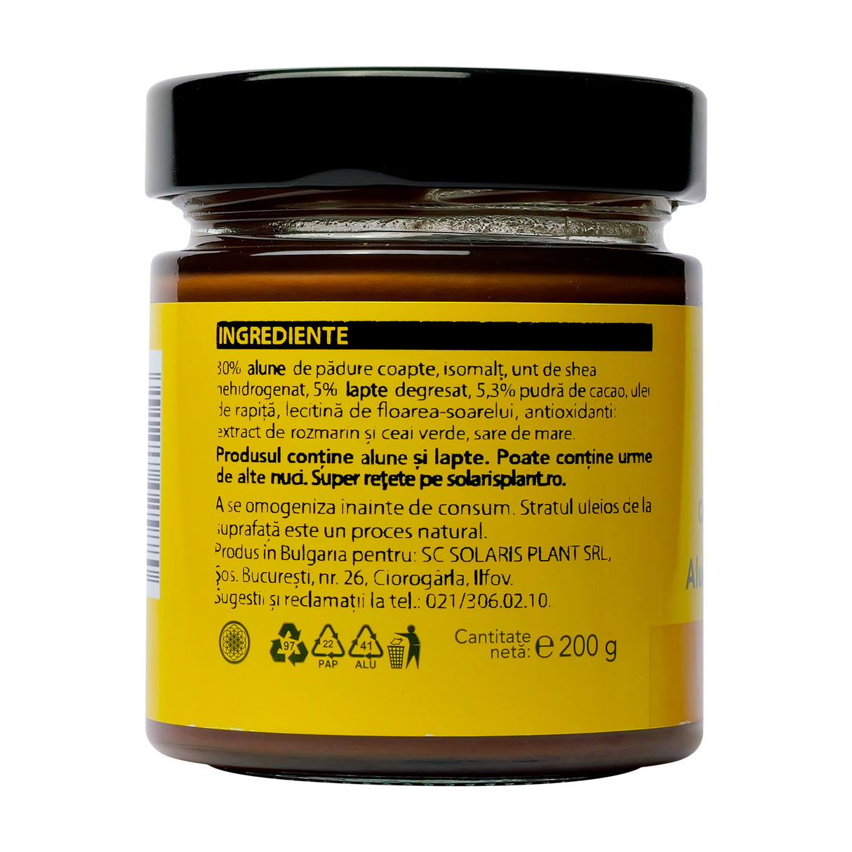 Crema cu cacao din alune de padure 200 g