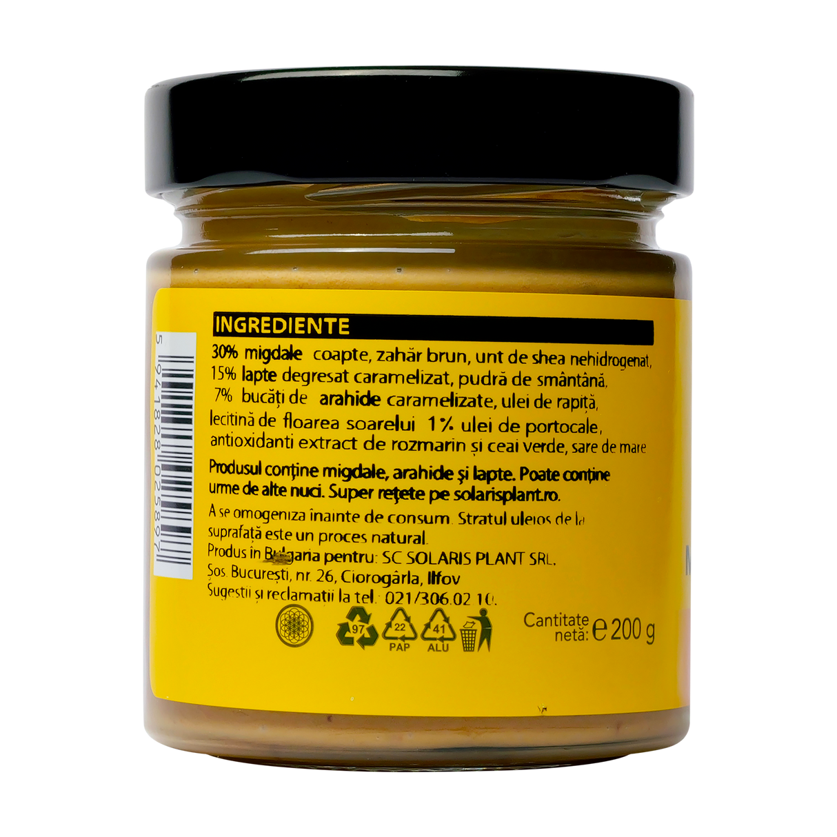 Crema de migdale cu portocale crocanta 200 g