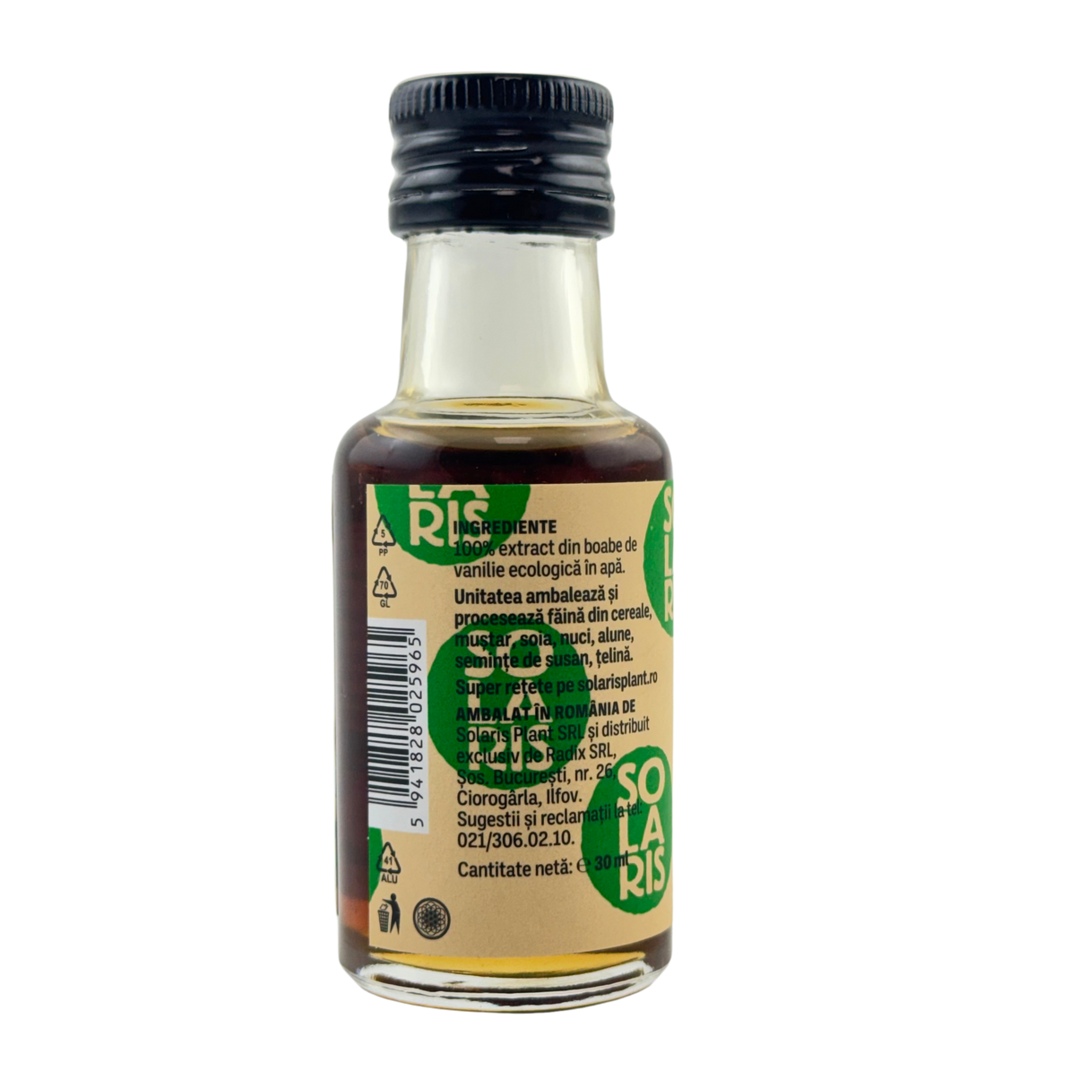 Extract de vanilie bourbon fara alcool Eco 30ml Solaris Bio