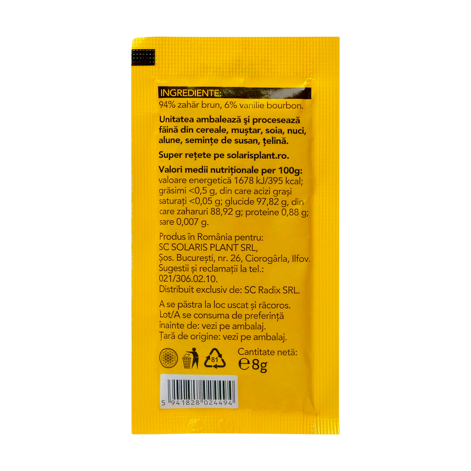 Zahar brun vanilat Bourbon 8 g