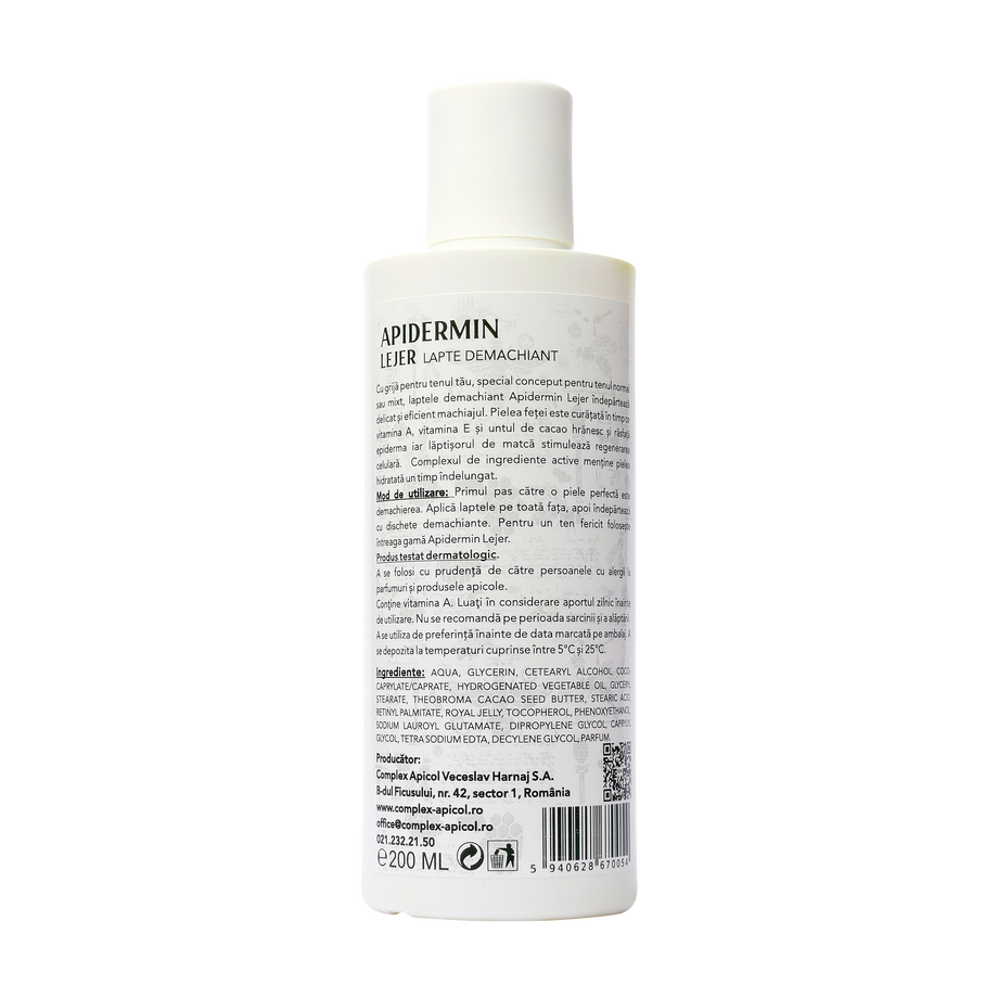 Apidermin lejer lapte demachiant 200 ml