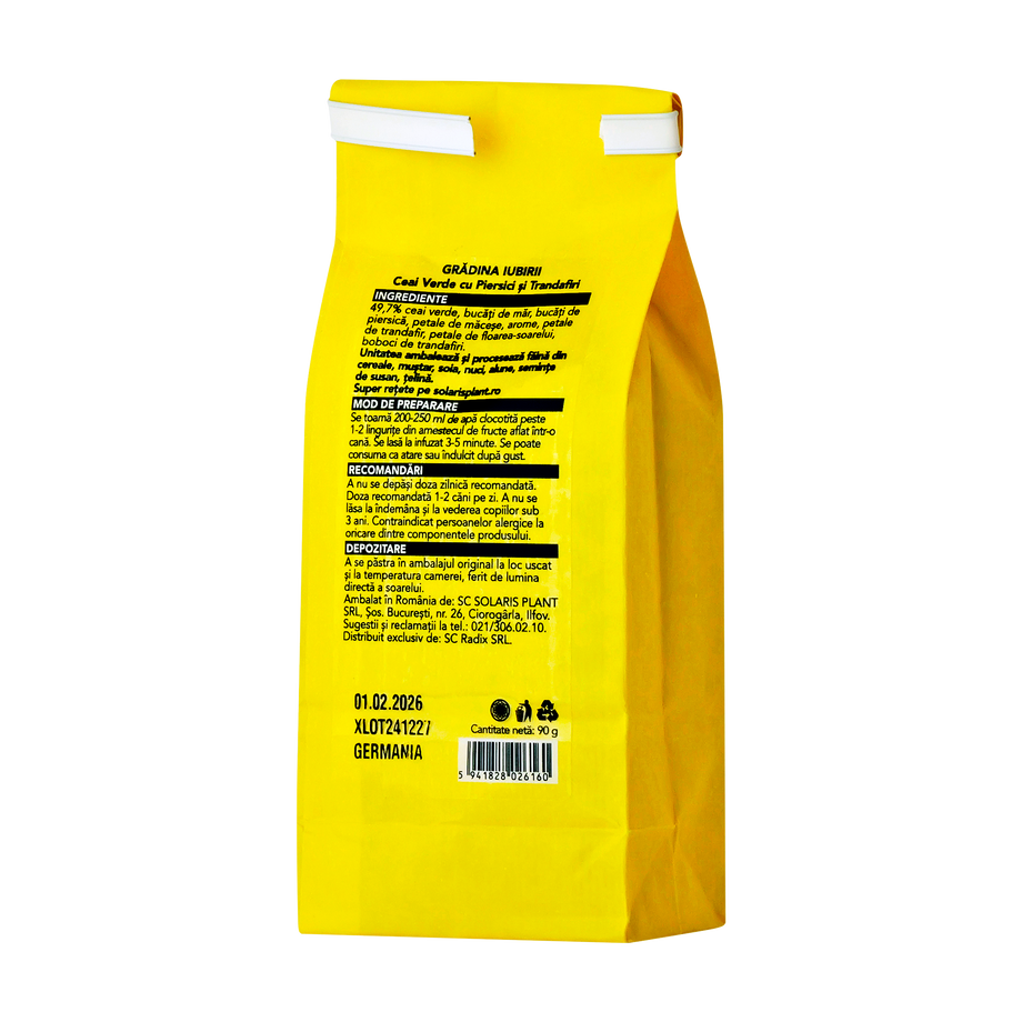 Ceai verde cu piersici si trandafiri 90 g