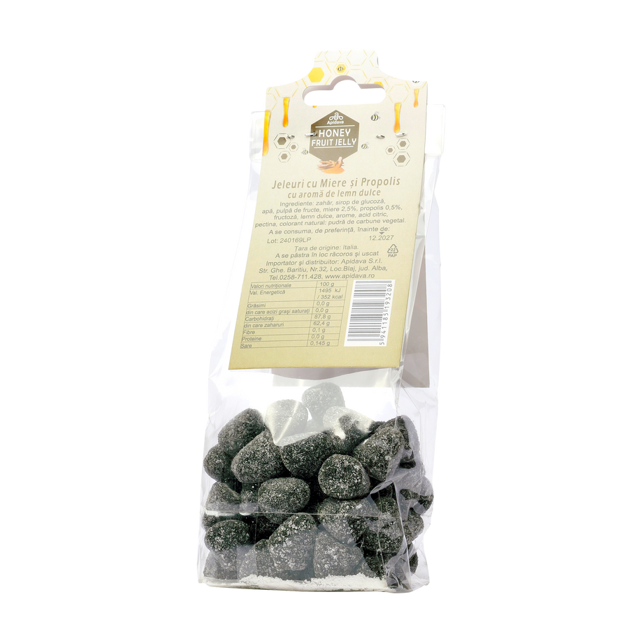 Jeleuri cu miere si propolis cu aroma de lemn dulce 100 g