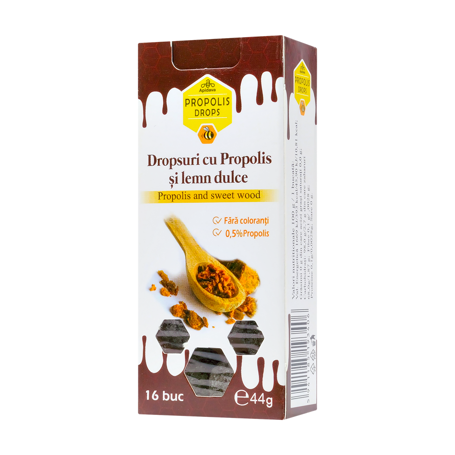 Dropsuri cu propolis si lemn dulce 44 g