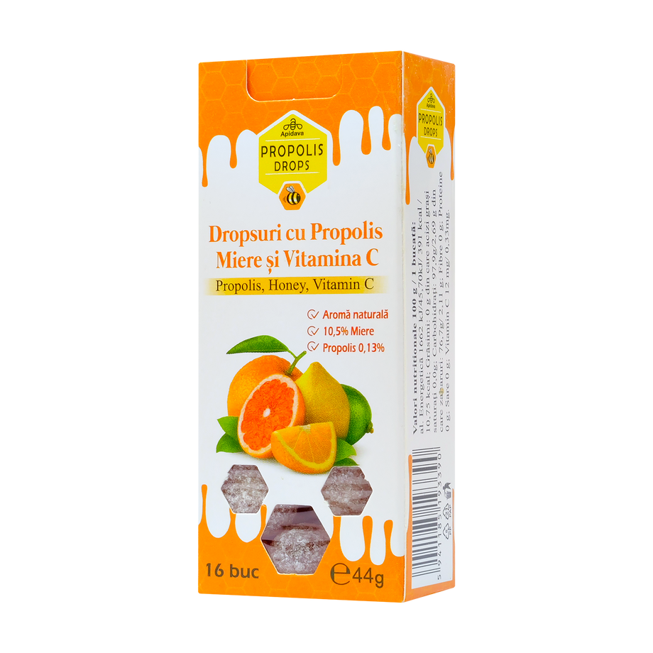 Dropsuri cu propolis miere si vitamina c 44 g
