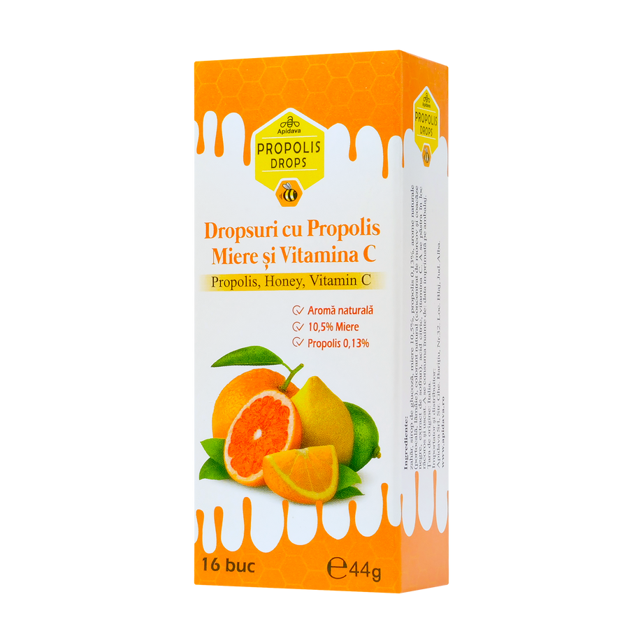 Dropsuri cu propolis miere si vitamina c 44 g