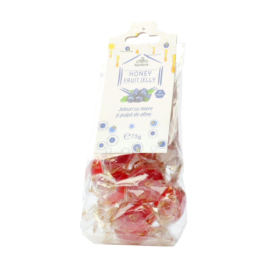 Jeleuri cu miere 5% si pulpa de afine 75 g