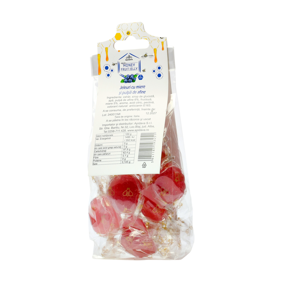 Jeleuri cu miere 5% si pulpa de afine 75 g