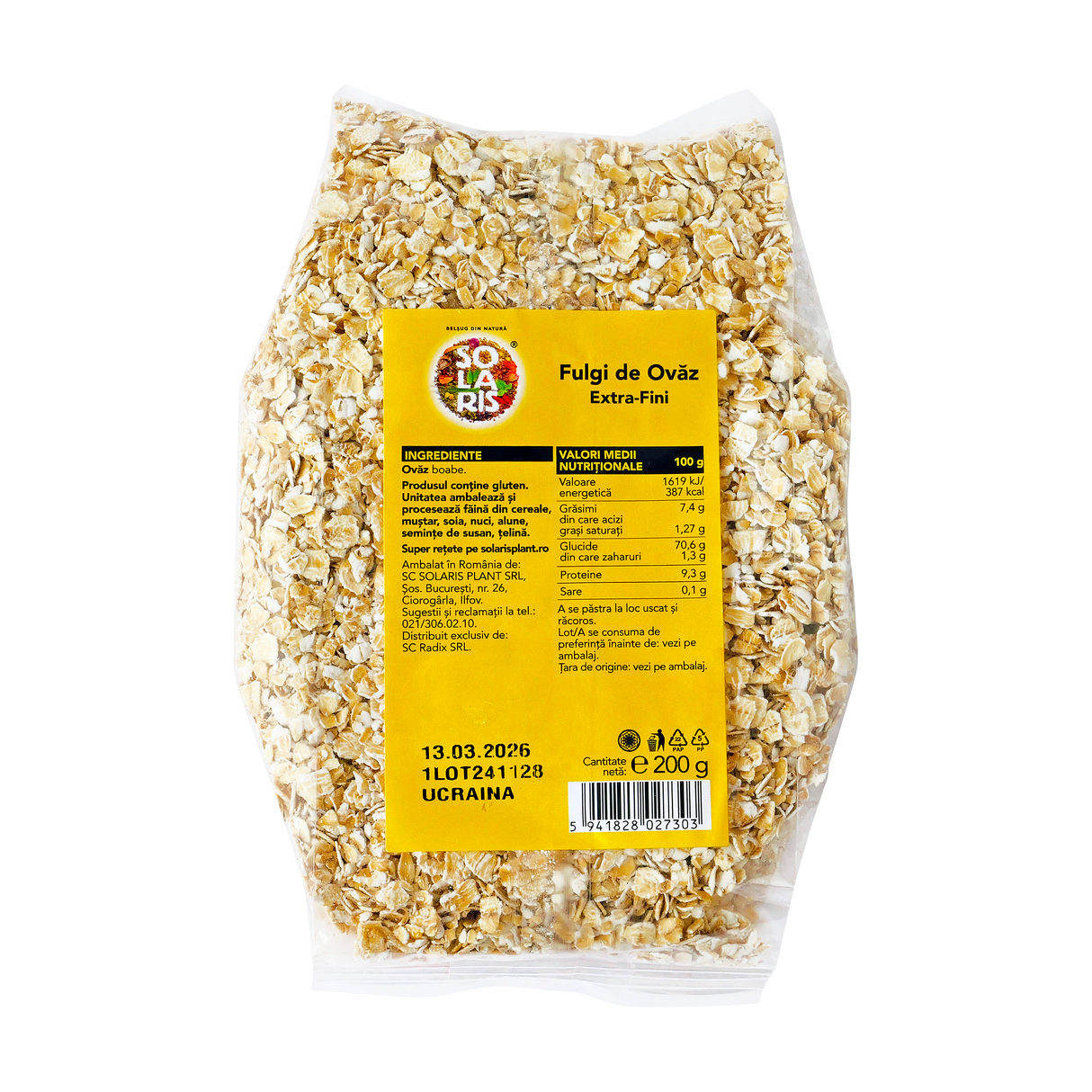 Fulgi de ovaz extra fini 200 g