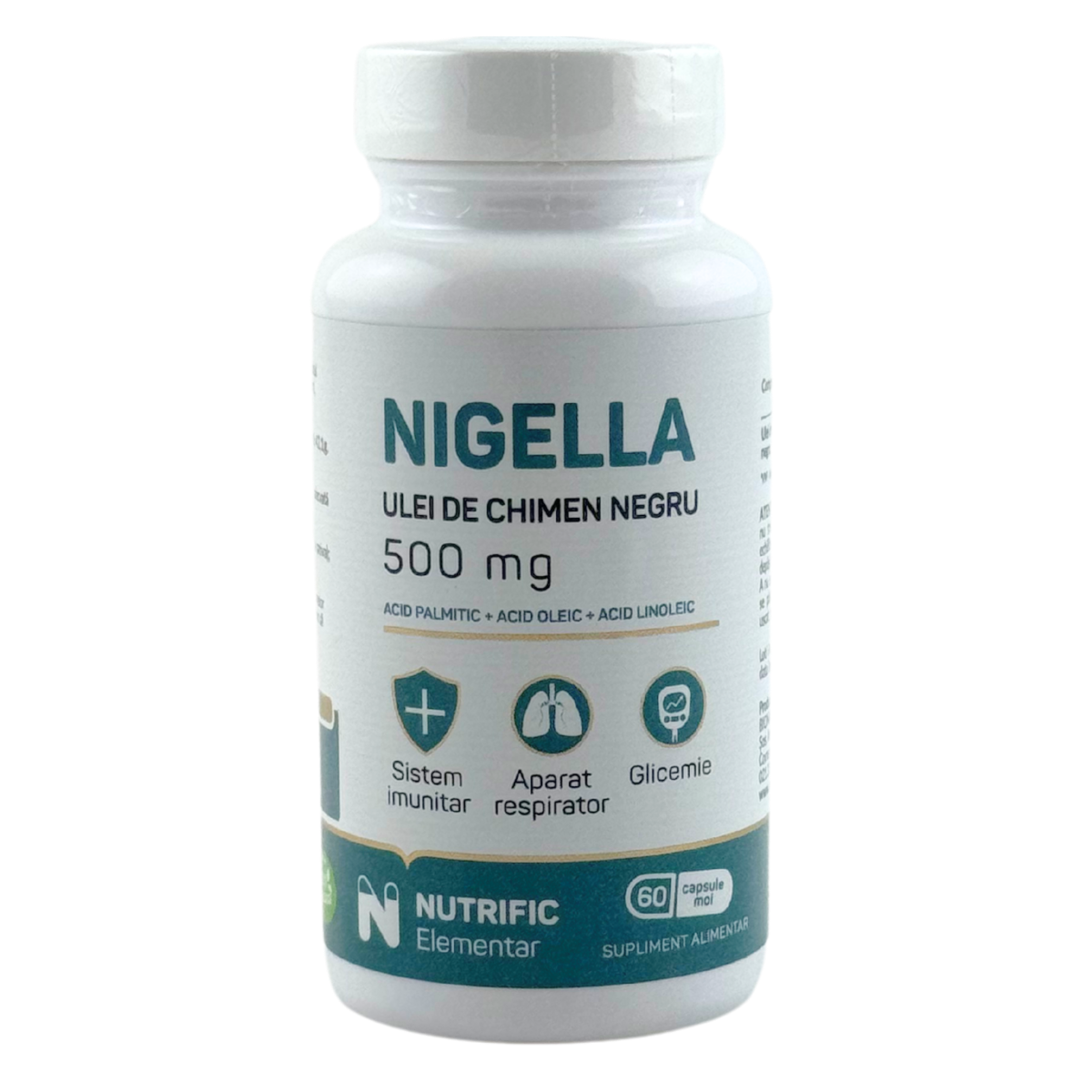 Nigella 500mg ulei de chimen negru 60 capsule
