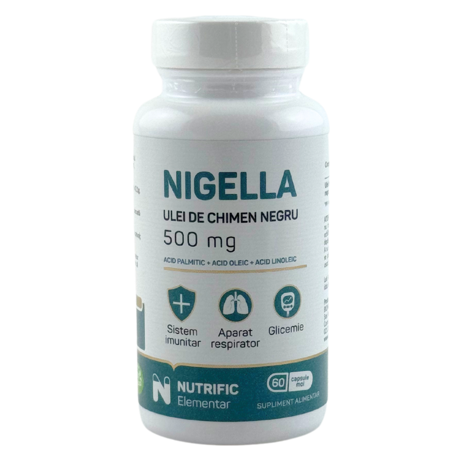 Nigella 500mg ulei de chimen negru 60 capsule