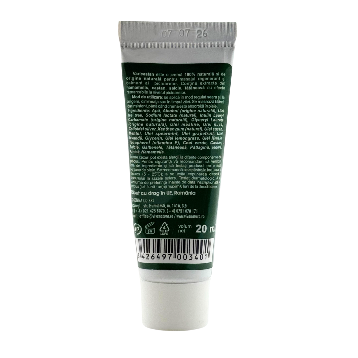Crema masaj pentru picioare Varicastan 20 ml