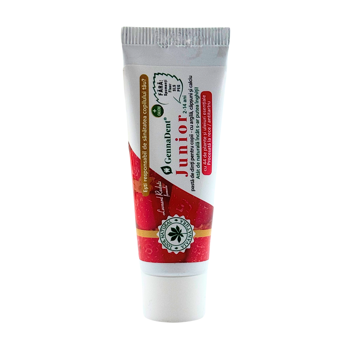 Pasta dinti Gennadent Junior capsuni 20 ml