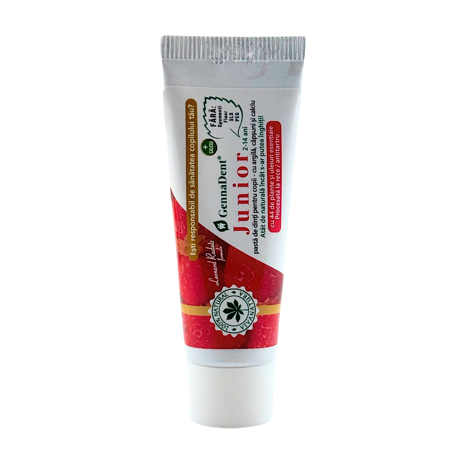 Pasta dinti Gennadent Junior capsuni 20 ml