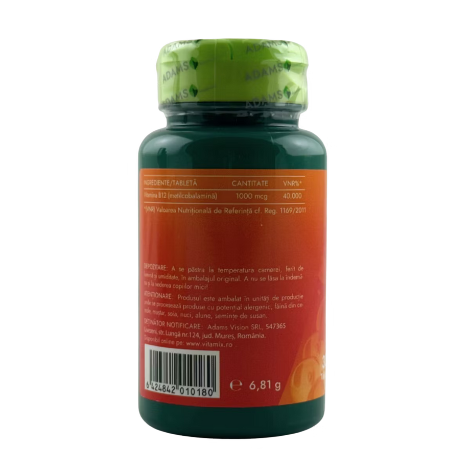 Vitamina B12 1000mcg 30 tablete