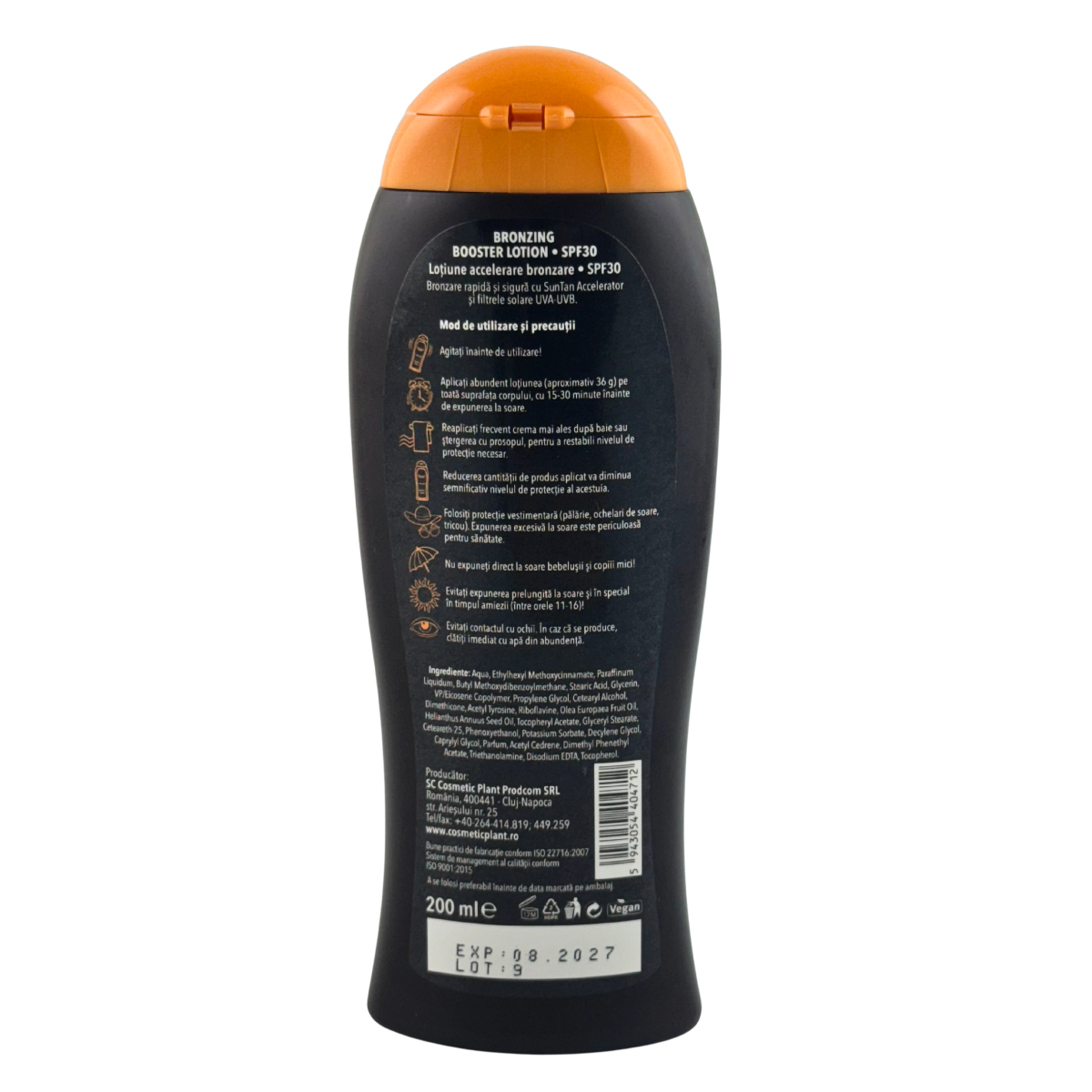 Lotiune plaja Bronzing Booster Lotion Huggo SPF 30 200 ml