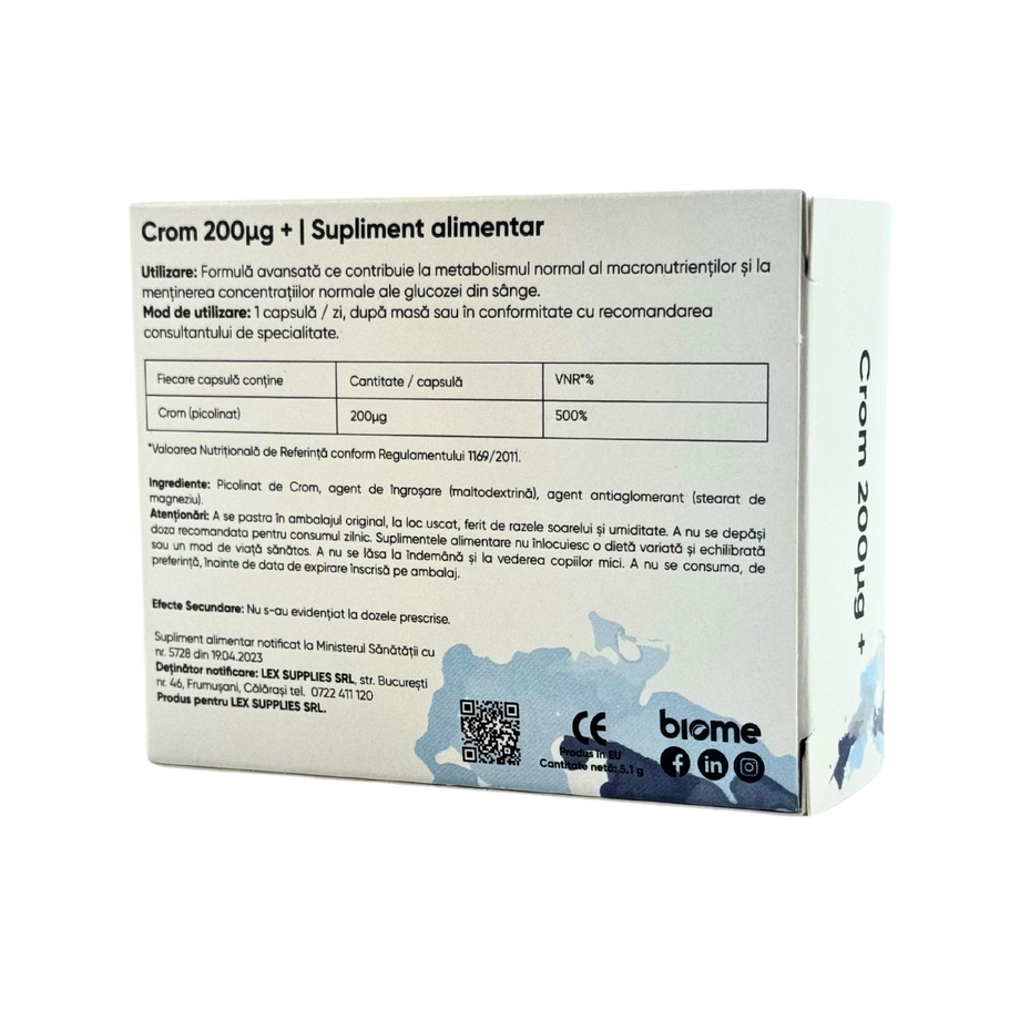 Crom 200 mcg 30 capsule