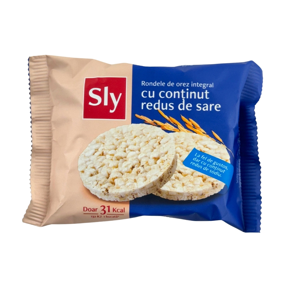 Rondele de orez integral cu continut redus de sare 22.5 g