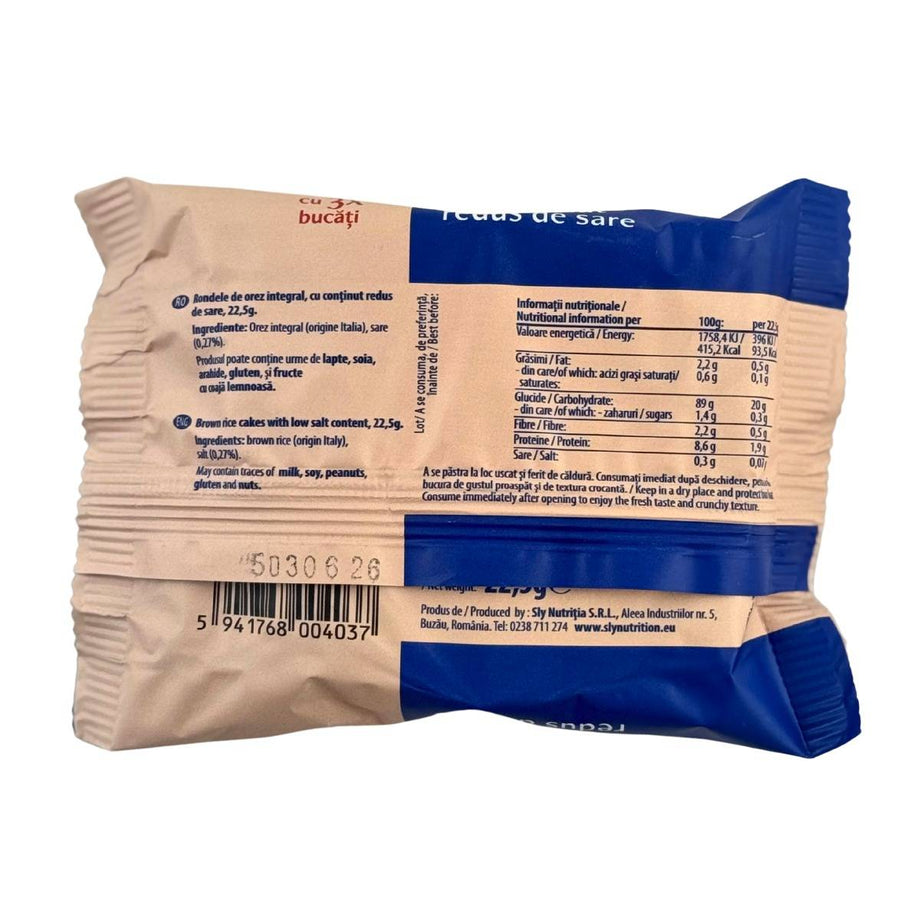 Rondele de orez integral cu continut redus de sare 22.5 g