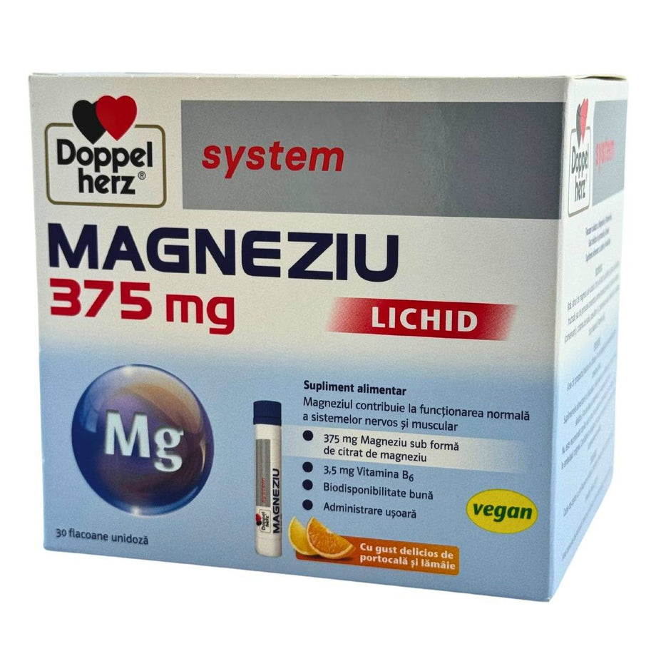 Magneziu 375 mg lichid System 30 doze