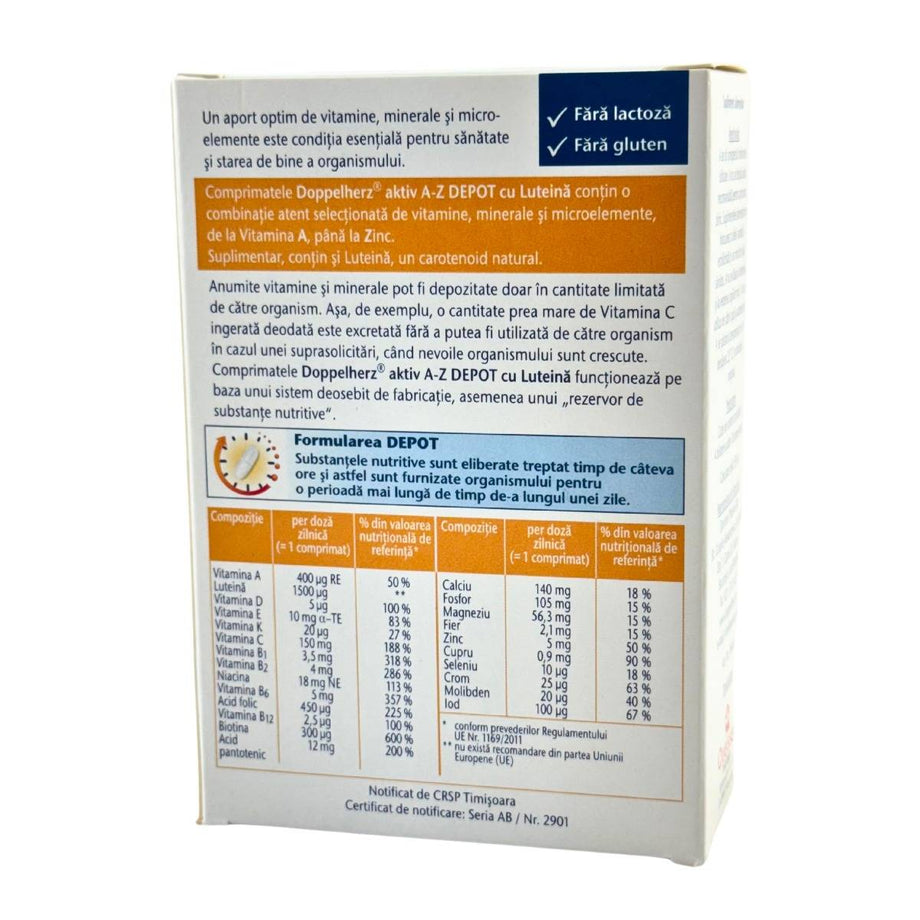 A-Z Depot cu luteina 10 tablete