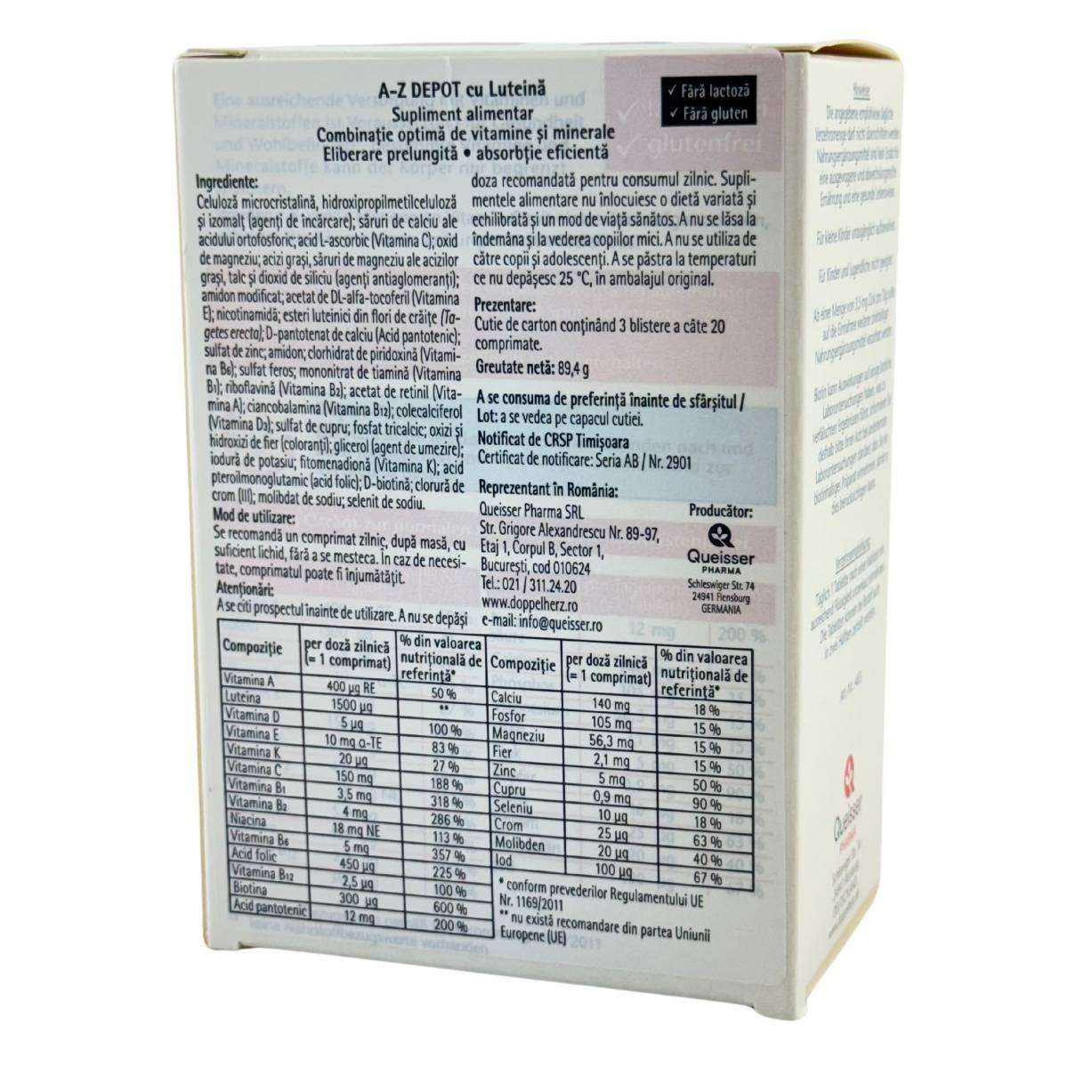 A-Z Depot cu luteina 60 tablete